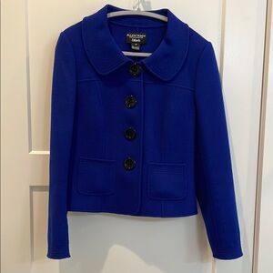 Ellen Tracy Women's Lightweight Wool Blue Jacket - 6